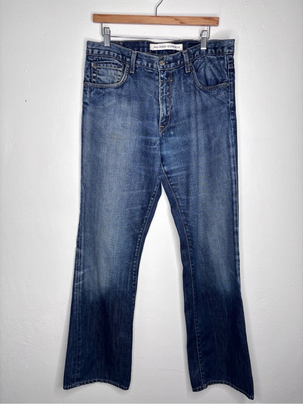 Jake Agave Denimsmith Medium Rise Bootcut Cowboy Scorpion Wash Jeans 34x 34